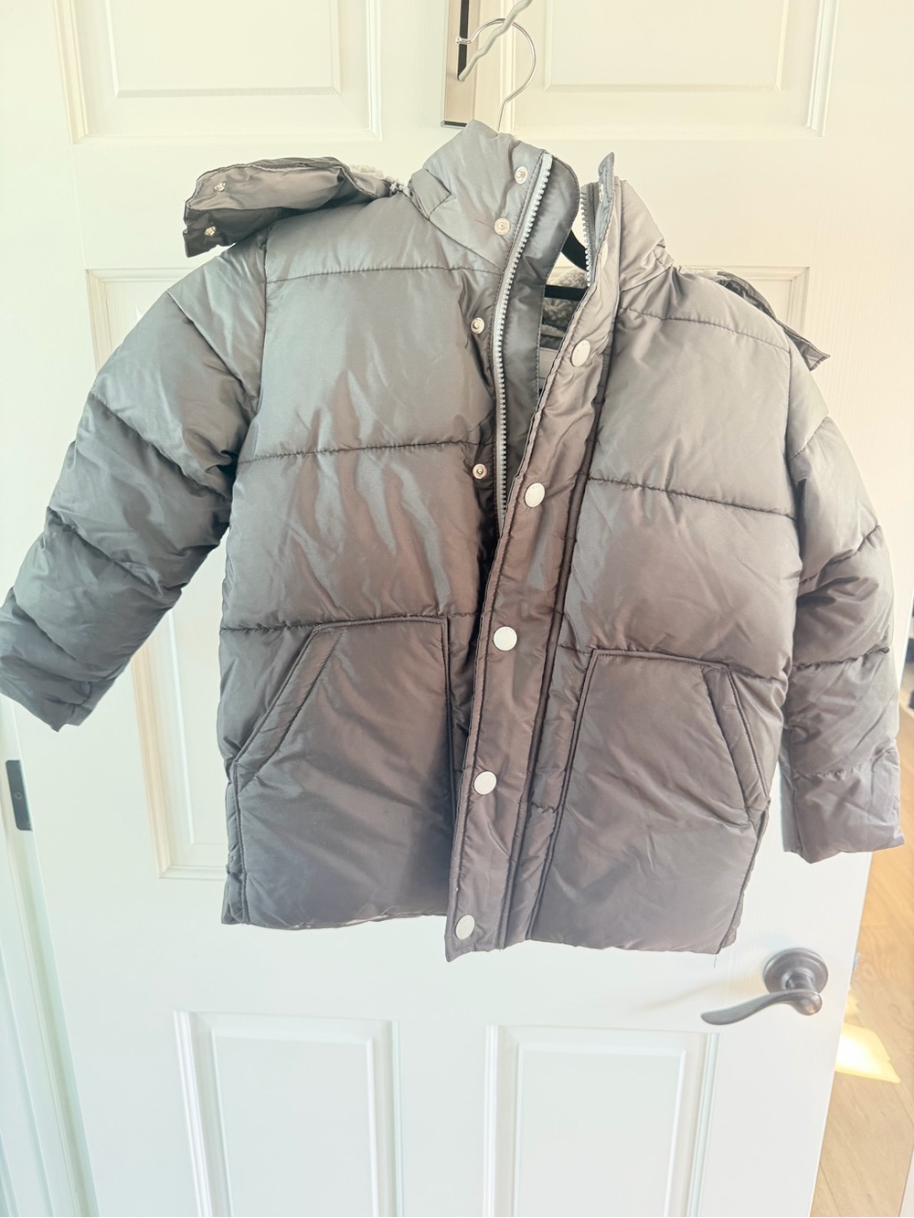 ✨Crazy Cozy✨Kids Gray Puffer Jacket with detachable Hood